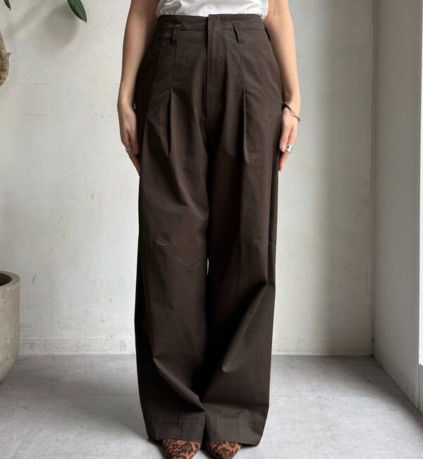  「ツイルワイドカーブパンツ」|チノ|