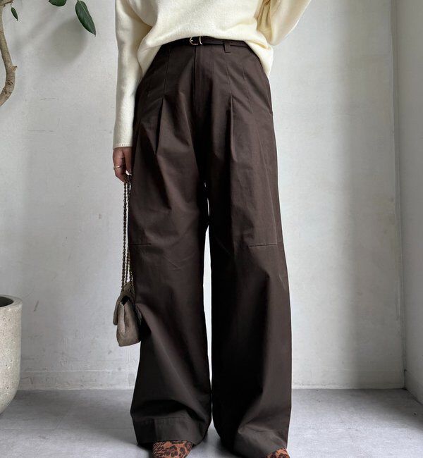  「ツイルワイドカーブパンツ」|チノ|