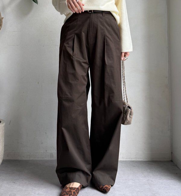  「ツイルワイドカーブパンツ」|チノ|