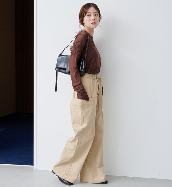  「フラワーコード刺繍シアーTOPS」|Tシャツ・カットソー|