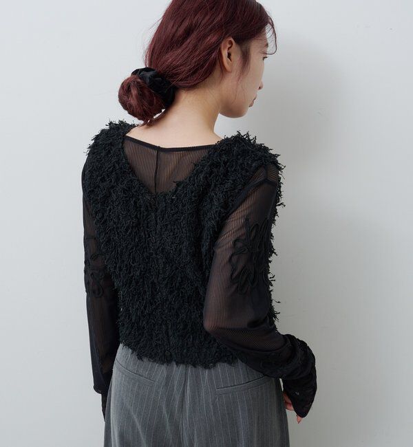  「フラワーコード刺繍シアーTOPS」|Tシャツ・カットソー|