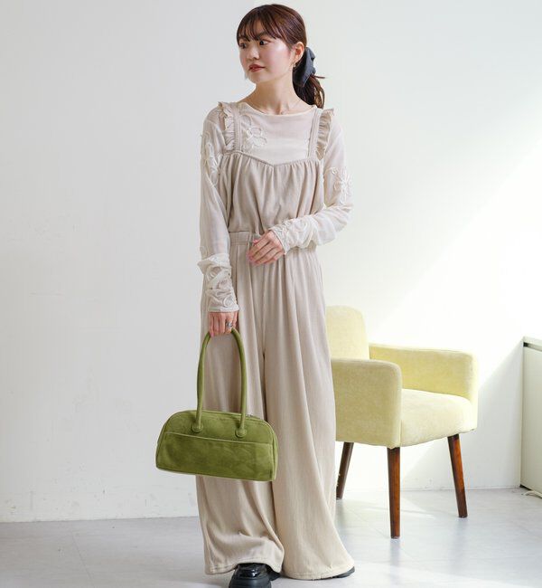  「フラワーコード刺繍シアーTOPS」|Tシャツ・カットソー|