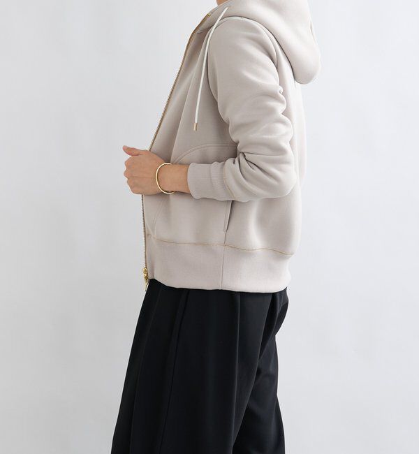  「【WEB限定/キレイめ上品】スポンジダンボールZIPパーカーカットソー」|パーカー|