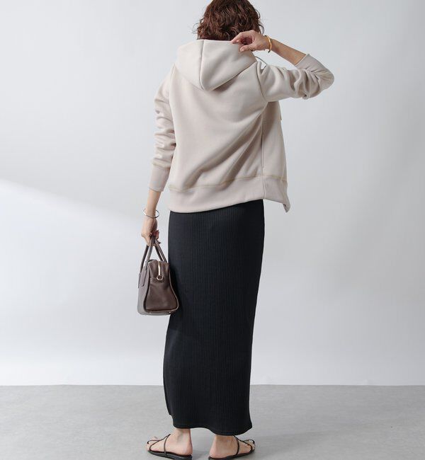  「【WEB限定/キレイめ上品】スポンジダンボールZIPパーカーカットソー」|パーカー|