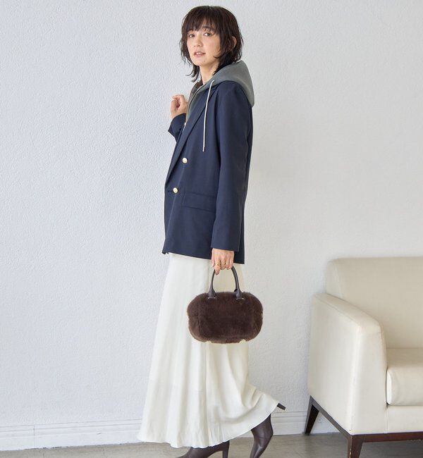  「【WEB限定/キレイめ上品】スポンジダンボールZIPパーカーカットソー」|パーカー|