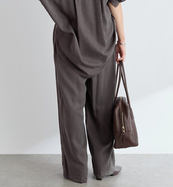  「【セットアップ可能】ガーメントダイワイドパンツ」|チノ|