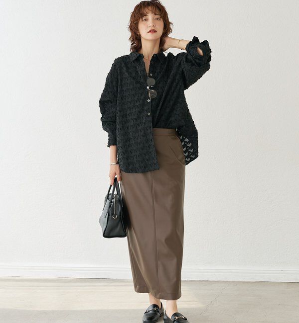  「合皮タイトスカート」|スカート|