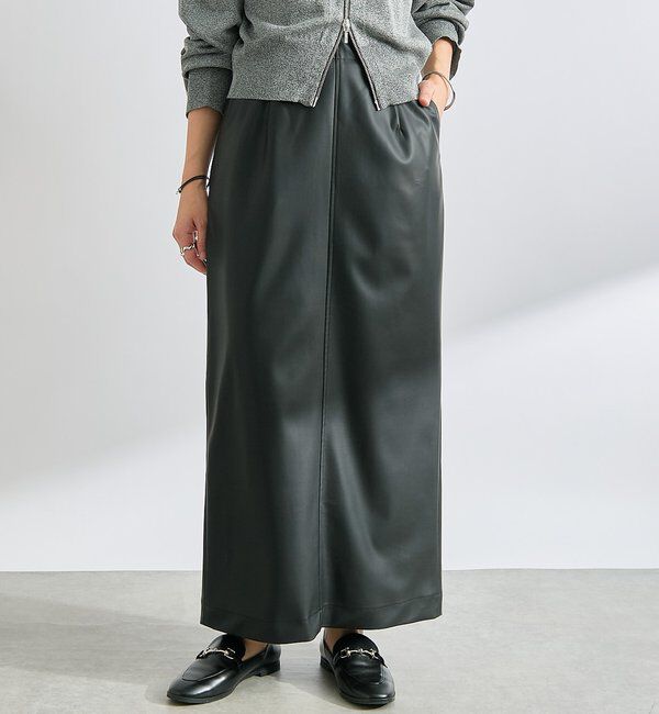  「合皮タイトスカート」|スカート|