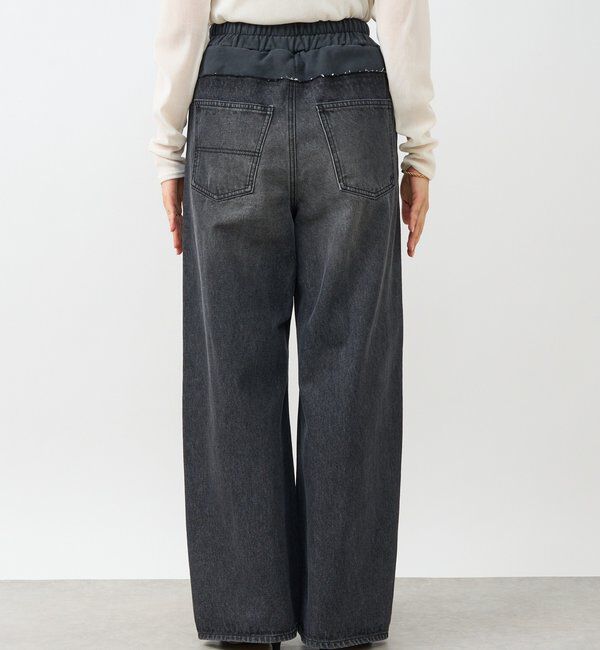  「【キャッチーなデザイン】スウェットドッキングデニム」|デニム|