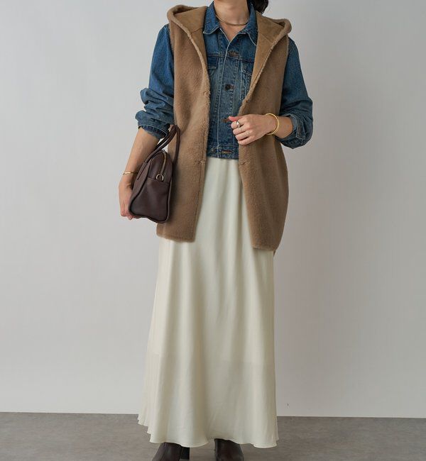  「【上品な揺れ感】キュプラ混バイアススカート」|スカート|