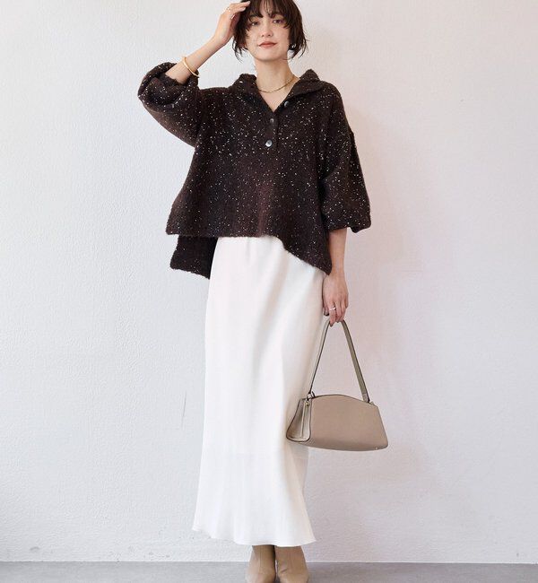  「【上品な揺れ感】キュプラ混バイアススカート」|スカート|