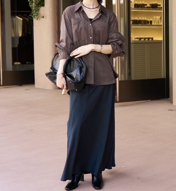  「【上品な揺れ感】キュプラ混バイアススカート」|スカート|