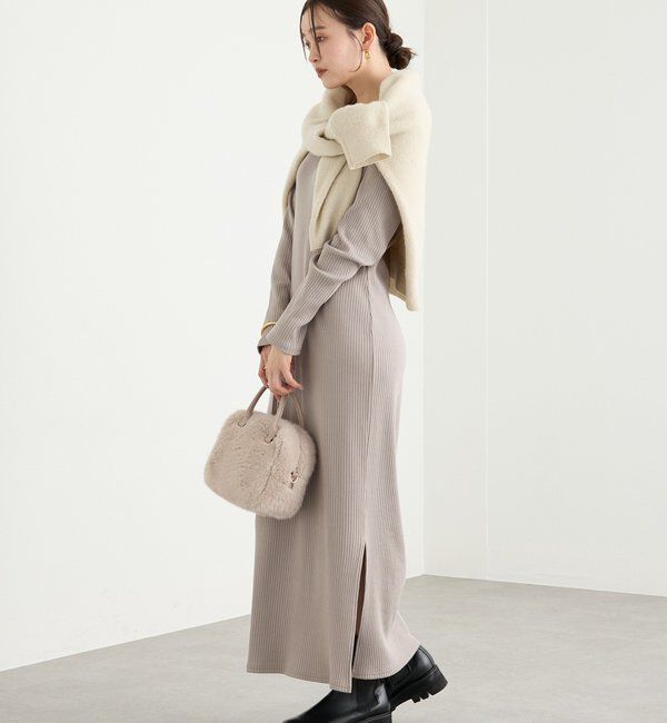  「【全骨格細見え】NEW2WAYロングリブワンピース」|ワンピース|