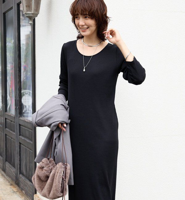  「【全骨格細見え】NEW2WAYロングリブワンピース」|ワンピース|
