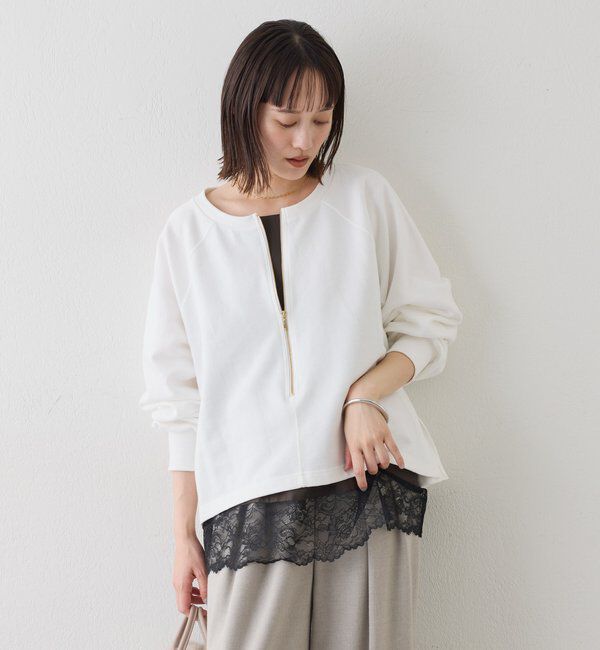  「予約【新色追加/抜け感◎】ハーフZIPスウェット」|Tシャツ・カットソー|