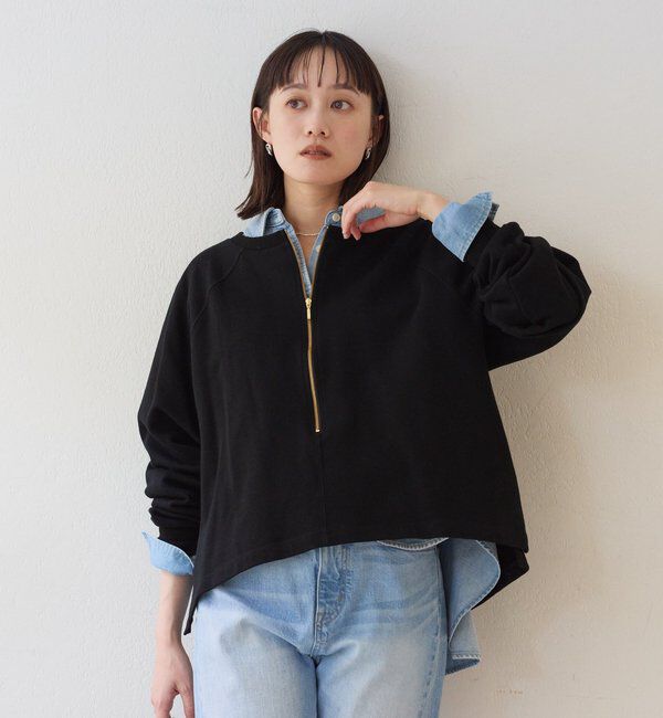  「予約【新色追加/抜け感◎】ハーフZIPスウェット」|Tシャツ・カットソー|