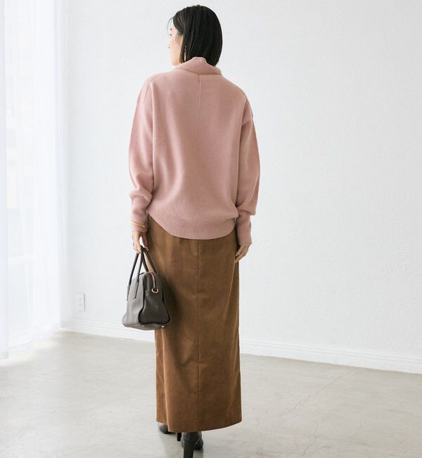  「【すっきり見えが叶う】ブラッシュドクロスIラインスカート」|スカート|