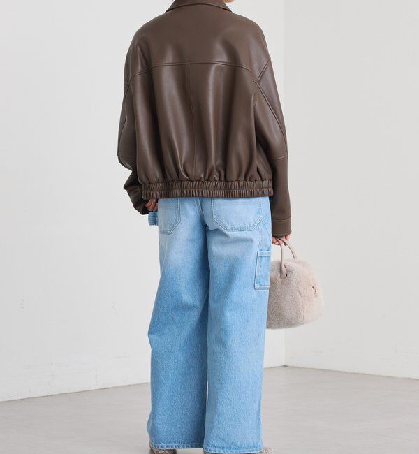  「【洗練された着こなしに】合皮ブルゾン」|ブルゾン・スタジャン|