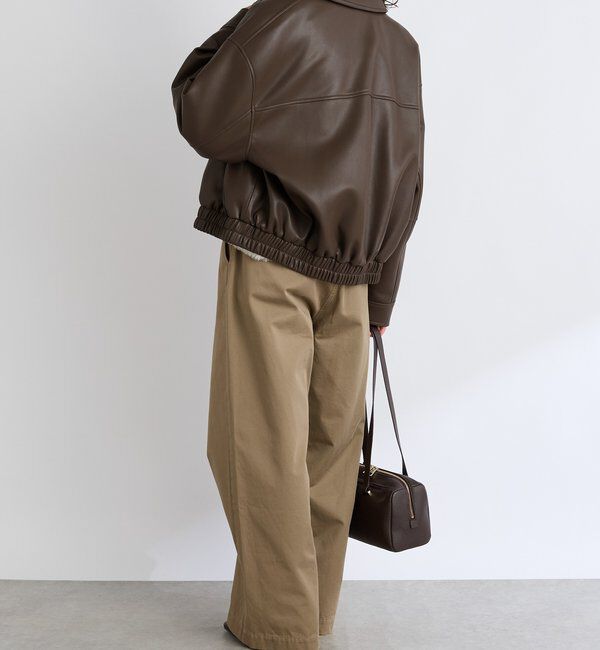  「【洗練された着こなしに】合皮ブルゾン」|ブルゾン・スタジャン|