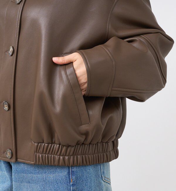  「【洗練された着こなしに】合皮ブルゾン」|ブルゾン・スタジャン|