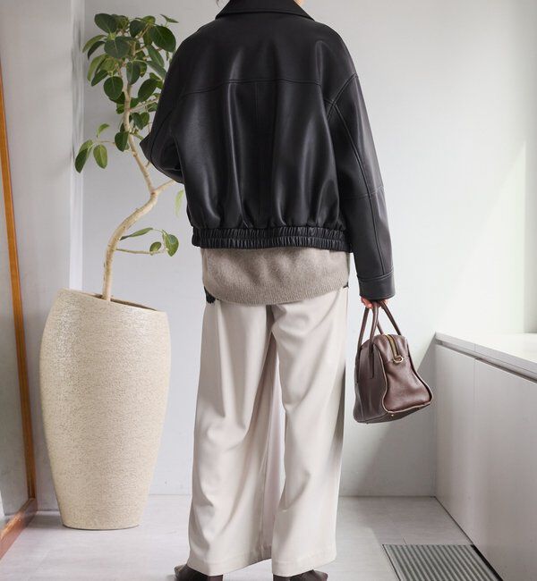  「【洗練された着こなしに】合皮ブルゾン」|ブルゾン・スタジャン|