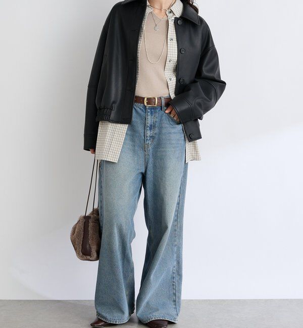  「【洗練された着こなしに】合皮ブルゾン」|ブルゾン・スタジャン|