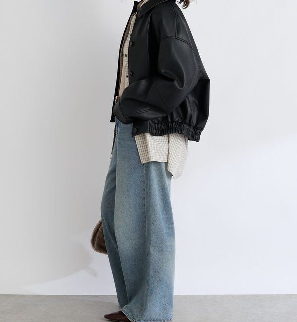  「【洗練された着こなしに】合皮ブルゾン」|ブルゾン・スタジャン|