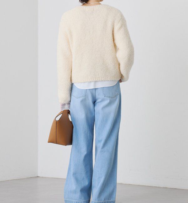  「【オンオフ使える】ウールボアニットジャケット」|カーディガン|