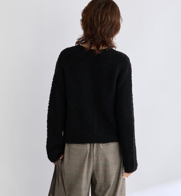  「【オンオフ使える】ウールボアニットジャケット」|カーディガン|