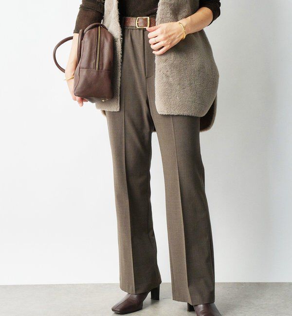  「ソモウフレアパンツ」|チノ|ブラウン