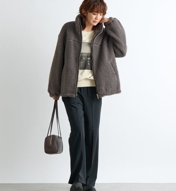  「【リバイバル/暖かみのある素材感】テディボアZIPコート」|その他|