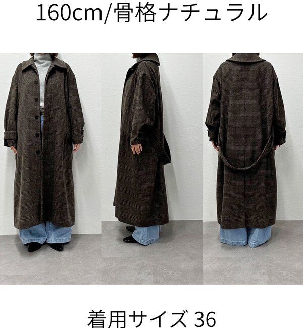 「【インフルエンサーSHIHO企画】チェックステンカラーコート」|その他|