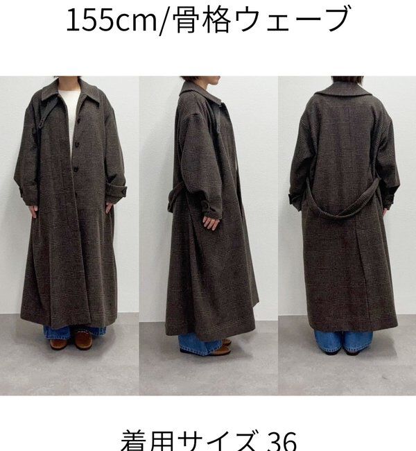  「【インフルエンサーSHIHO企画】チェックステンカラーコート」|その他|