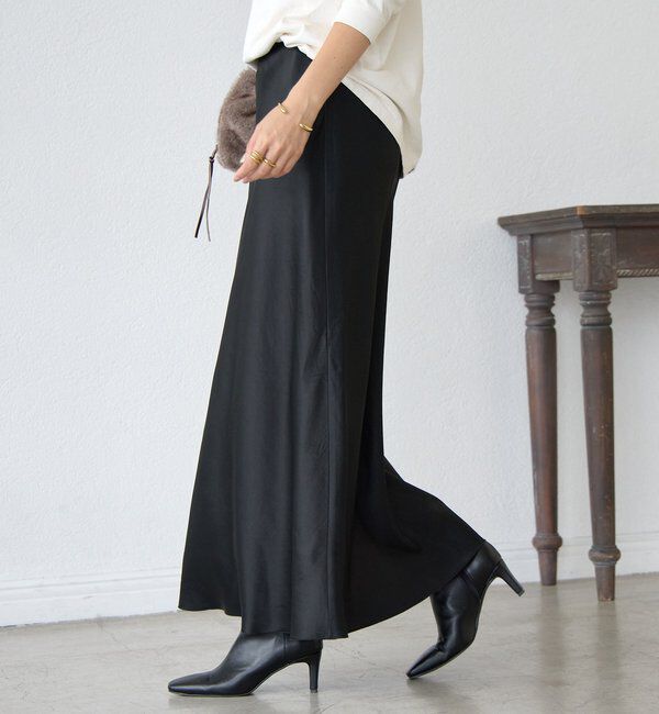  「【リラクシーな履き心地】ヴィンテージサテンバイアススカート」|スカート|