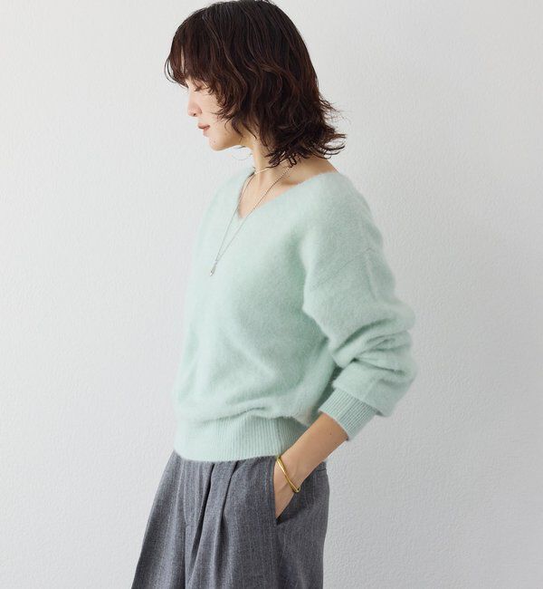  「【最高気温5度の寒い日に！/リバイバル】ファーヤーン2WAYニット」|ニット・セーター|