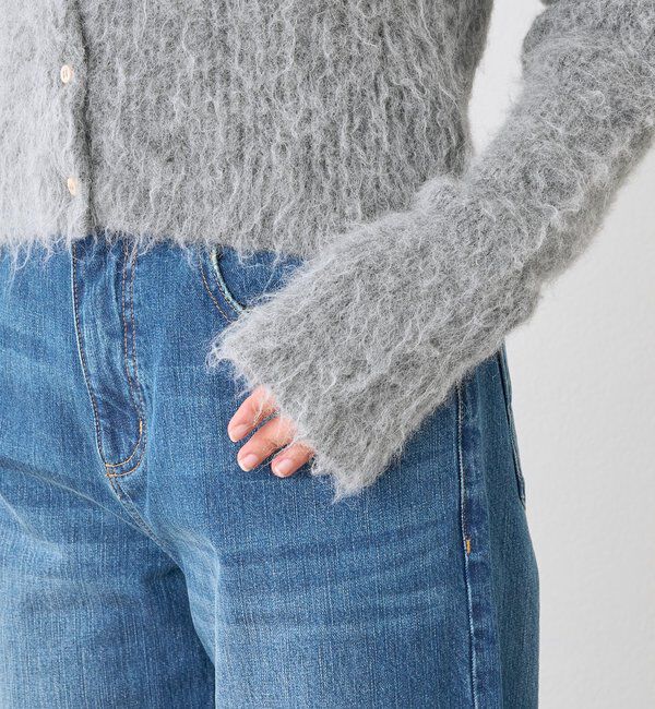  「【ふんわり柔らか】ヘアリーショートカーディガン」|カーディガン|