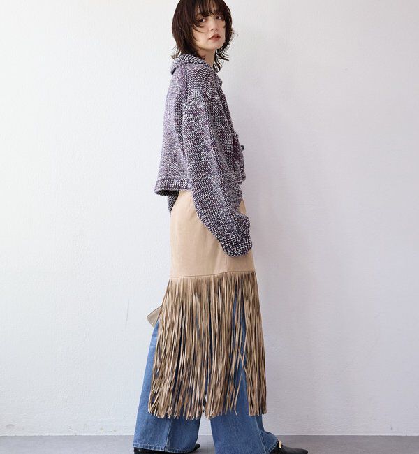  「予約【a Nice （ア ・ニース）】フリンジスカート」|スカート|
