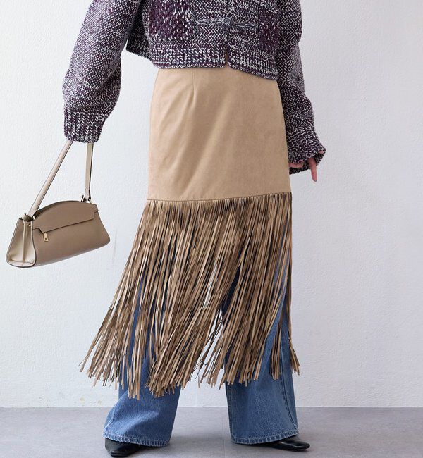  「予約【a Nice （ア ・ニース）】フリンジスカート」|スカート|