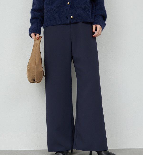  「【CHIKAコラボ】【美脚パンツ】ワイドドロストパンツ」|その他|ネイビー