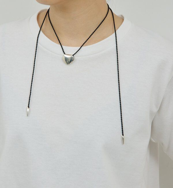  「【Lemme.&times;2.718】ハートコードネックレス」|リング|シルバー系