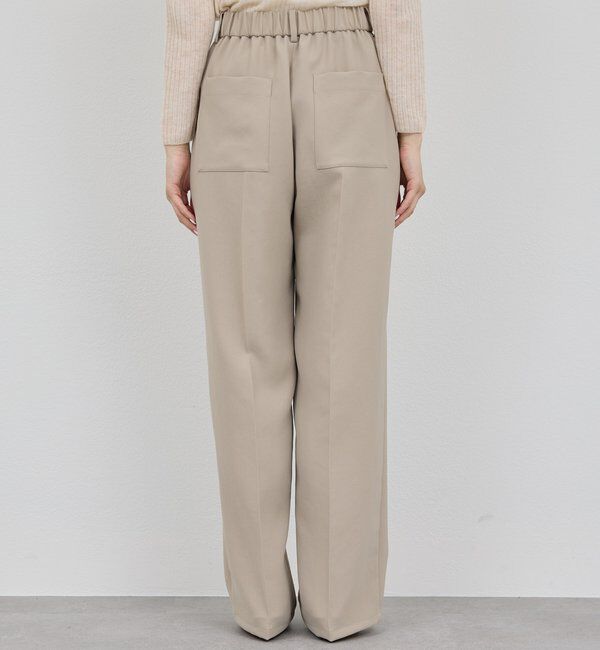  「【シワになりにくい】ジャージータックワイドパンツ」|チノ|