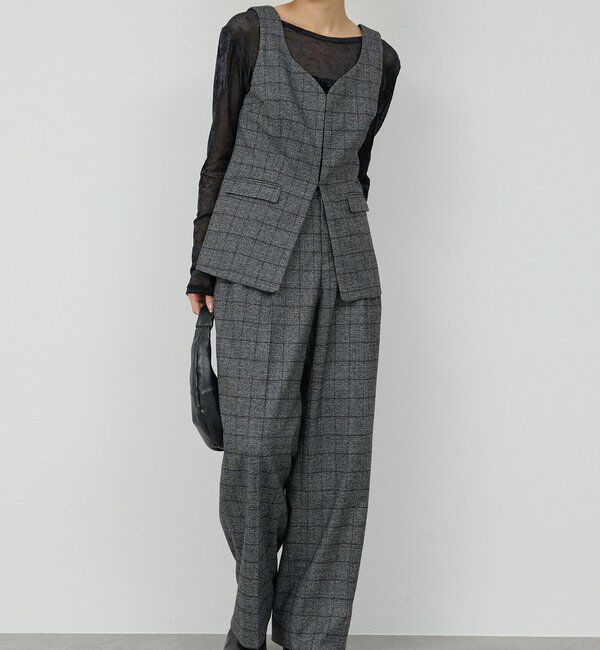  「タックワイドストレートパンツ」|チノ|