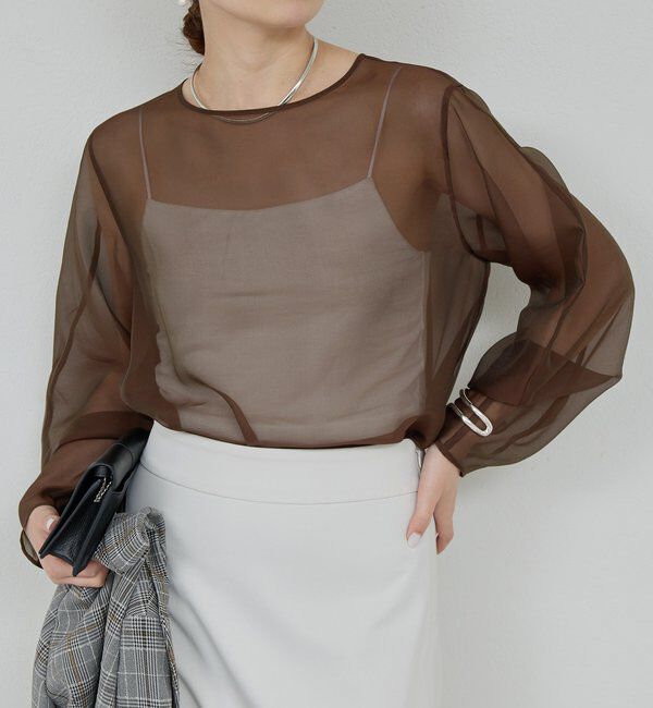  「シアーカーブスリーブブラウス」|シャツ・ブラウス|