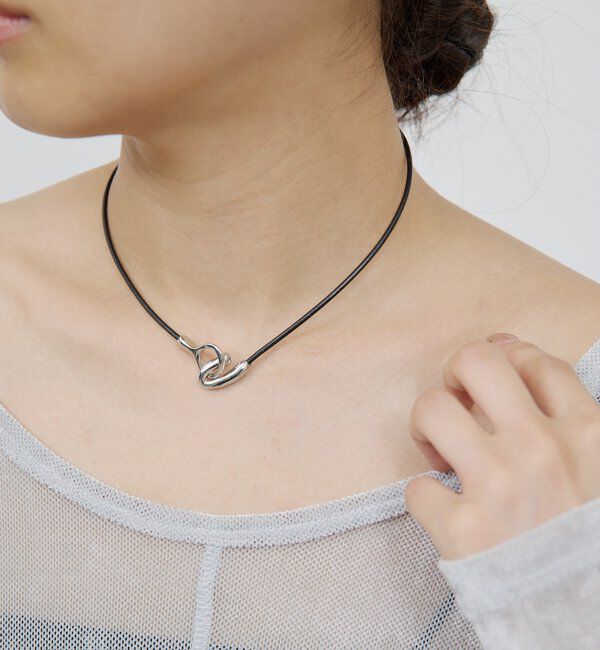  「レザーコードチョーカー」|リング|シルバー