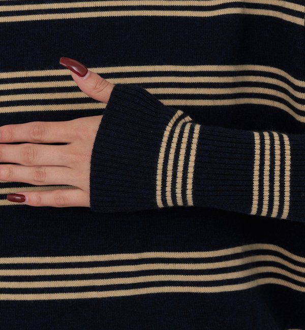  「【手洗い可】【HERITANOVUM】ボーダーニットワンピース」|ワンピース|