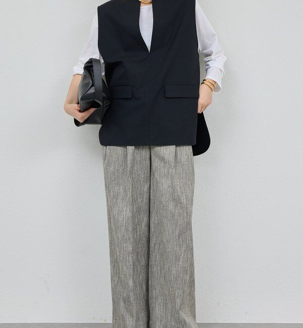  「【セットアップ対応】ダブルタックツイードパンツ」|チノ|