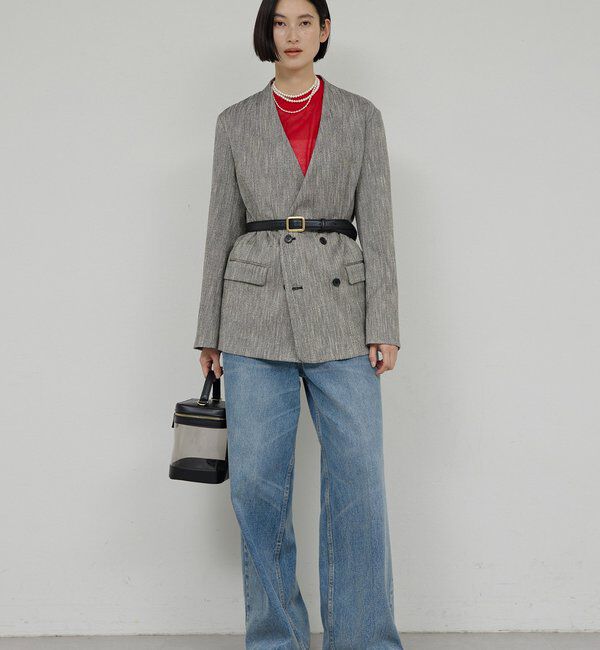  「【セットアップ対応】ノーカラーツイードジャケット」|その他|