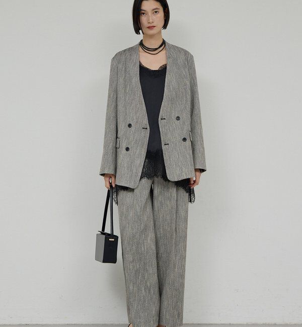  「【セットアップ対応】ノーカラーツイードジャケット」|その他|