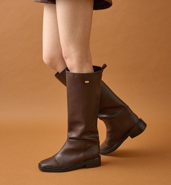  「スクエアトゥロングブーツ」|ロングブーツ|