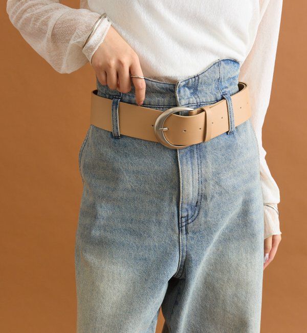  「ラウンドバックルワイドベルト」|ベルト|